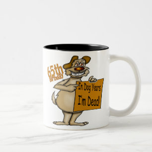 65. Geburtstags-Geschenk-Tasse Zweifarbige Tasse