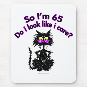 65. Geburtstags-Katze Mousepad