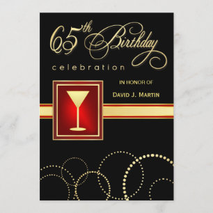 65. Geburtstags-Party Einladungen