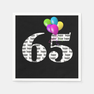 65. Geburtstagsballons Serviette