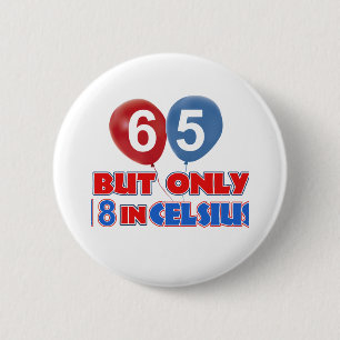 65. Geburtstagsentwürfe Button