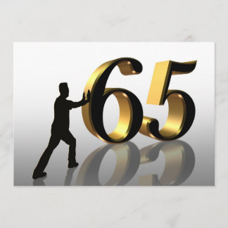 65. Geburtstagsfeier Einladung "Pushing 65"