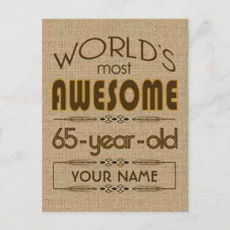 65. Geburtstagsfeier Weltklasse Einladungspostkarte