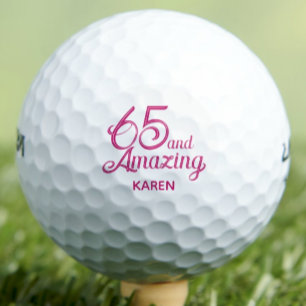 65. Geburtstagsgeschenk für Freundin Rosa Stylisch Golfball