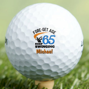 65. Geburtstagsgeschenk für Papa Cool Blue Golfball
