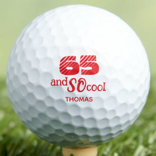 65. Geburtstagsgeschenk SO Cool Orange Rot Benutze Golfball