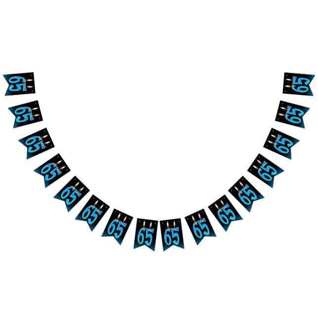 65. Geburtstagskandale mit Augapellen Wimpelkette (Alle)