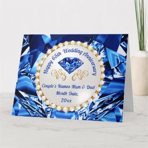 65. Geburtstagskarte für Mama und Vater, Karte