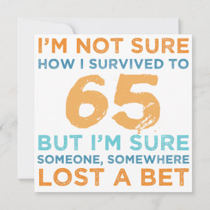 65. Geburtstagslegende Karte