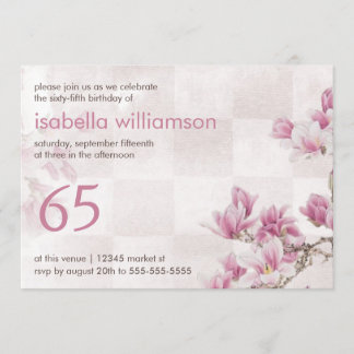 65. Geburtstagsparty der Frau | Mauve Magnolias Einladung