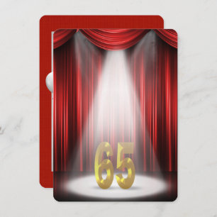 65. Geburtstagsparty im Rampenlicht Einladung