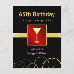 65. Geburtstagsüberraschung - Foto optional Einladung