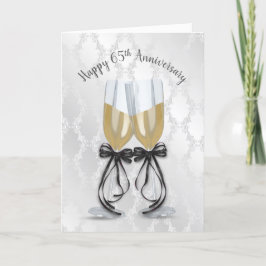 65. Hochzeitstag Champagner Toast Karte