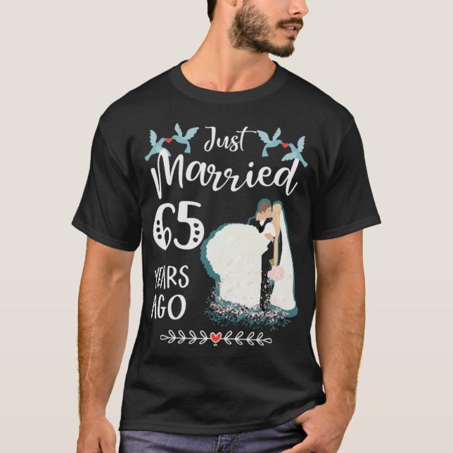 65. Hochzeitstag nur verheiratet 65 Jahre T-Shirt (Vorderseite)
