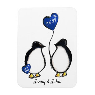 65. Hochzeitstag Pinguin-Magnet Magnet