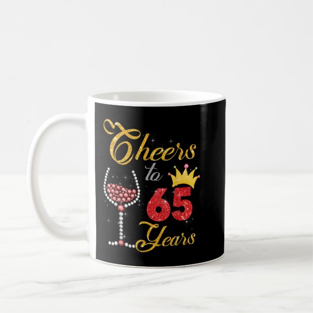 65 Jahre 1957 65. Geburtstag Wein Diamant Kaffeetasse (Links)