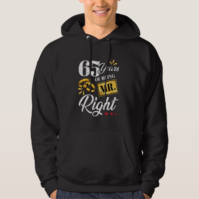 65 Jahre, als ich Mr. Right Funny Couple war, Hoch Hoodie (Vorderseite)