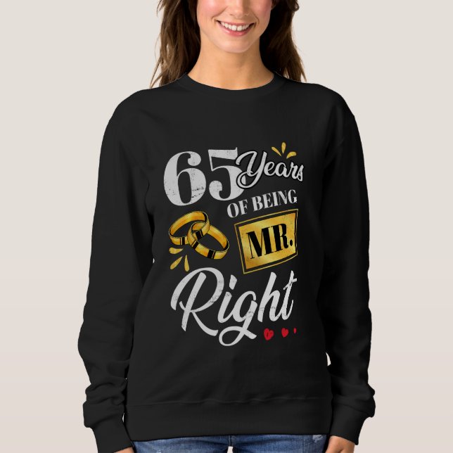 65 Jahre, als ich Mr. Right Funny Couple war, Hoch Sweatshirt (Vorderseite)