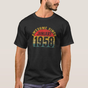 65 Jahre alt Geburtstag Phantastisch seit Januar 1 T-Shirt
