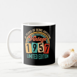 65 Jahre alt, großartig in 1957 65. Geburtstag Kaffeetasse