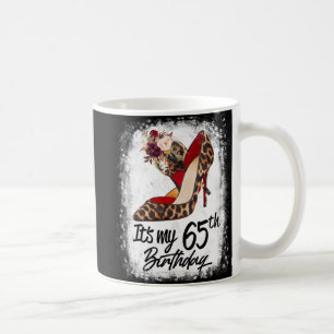 65 Jahre alt High Heels Leopard ist mein 65. Gebur Kaffeetasse