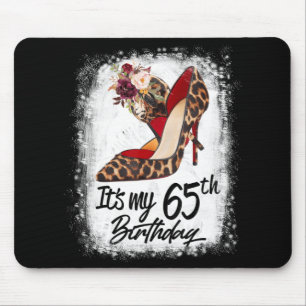 65 Jahre alt High Heels Leopard ist mein 65. Gebur Mousepad