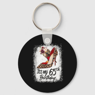 65 Jahre alt High Heels Leopard ist mein 65. Gebur Schlüsselanhänger