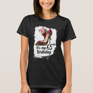 65 Jahre alt High Heels Leopard ist mein 65. Gebur T-Shirt