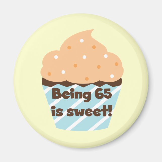 65 Jahre alt ist T - Shirt und Geschenke zum Gebur Magnet (Vorne)