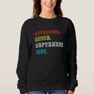 65 Jahre alt September 1957 65. Geburtstag Sweatshirt