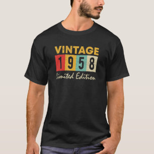 65 Jahre alt Vintag 1958 65. Geburtstag T-Shirt