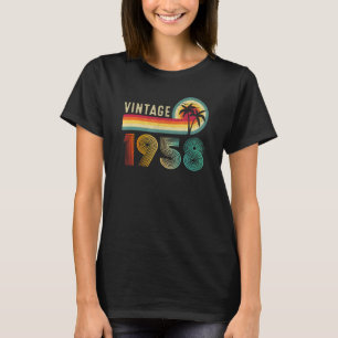 65 Jahre alt Vintag Geboren 1958 65. Geburtstag R T-Shirt