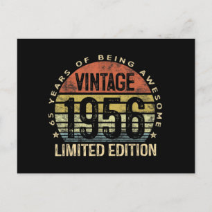65 Jahre alt Vintage 1956 Limitierte Auflage Gebur Postkarte