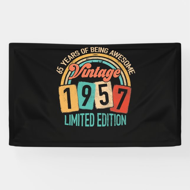 65 Jahre alt von 1957 Phantastisch sein 65. Geburt Banner (Horizontal)