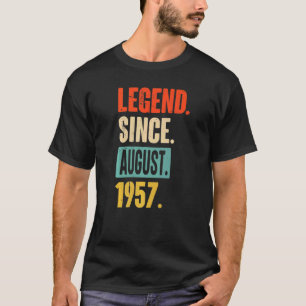 65 Jahre alte Legende seit August 1957 65. Geburts T-Shirt