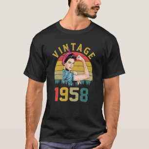65 Jahre alte Vintage 1958 65. Geburtstag für Frau T-Shirt