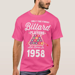 65 Jahre alter Pool Billiard Player 1958 65th Birt T-Shirt
