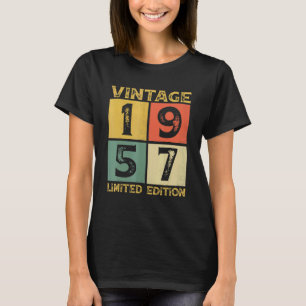 65 Jahre alter Retro 1957 65. Geburtstag T-Shirt