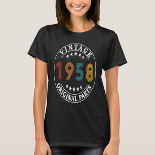 65 Jahre alter Retro Vintag 1958 65. Geburtstag 1 T-Shirt
