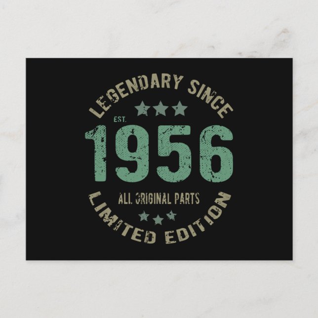 65 Jahre alter Tag Legende 65. Geburtstag Postkarte (Vorderseite)