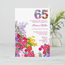 65 Jahre Elegant Garden Floral - 65. Geburtstag