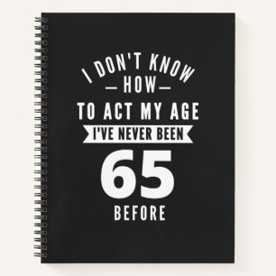 65-jähriges Geschenk 65. Geburtstagsgeschenkidee Notizbuch