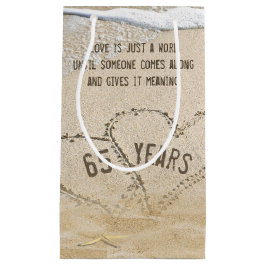 65. Jubiläum Beach Hearts and Starfish Kleine Geschenktüte