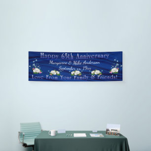 65. Jubiläum White Roses Sapphire Custom Banner