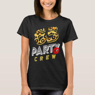 65 Party Crew Matching Family 65. Geburtstag Leopa T-Shirt