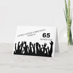 65. Party Einladung mit einem jubelnden Publikum