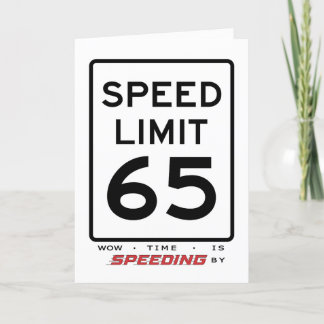 65. Speed Limit Geburtstagskarte Dankeskarte