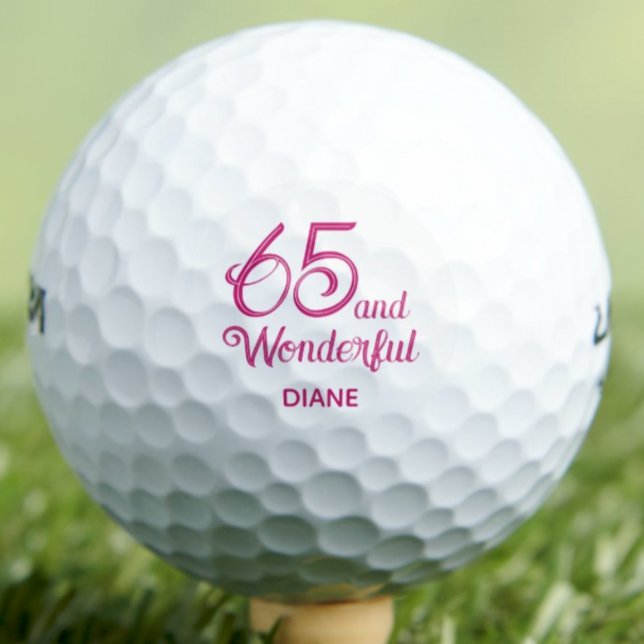 65 und Wonderful Friend Geschenk, Blumenschrift De Golfball (Von Creator hochgeladen)