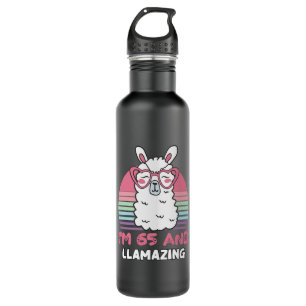 65 Year Old Bday Llamazing 65th Birthday Llama Edelstahlflasche