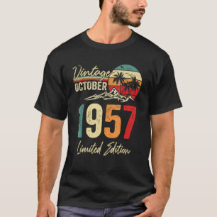 65 Yr Vintager Oktober 1957 65. Geburtstag T-Shirt